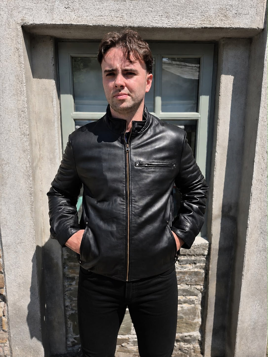 BOMBER LEATHER JACKET