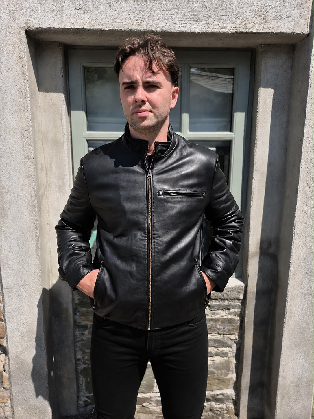 BOMBER LEATHER JACKET