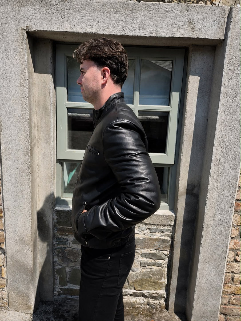 BOMBER LEATHER JACKET