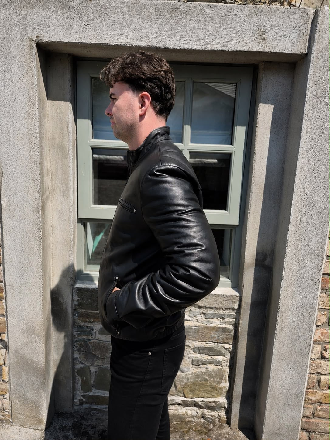 BOMBER LEATHER JACKET